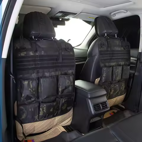 High Quality 59*46CM 600D Oxford Auto Car SUV Universal Back Seat Tactical Hanging Storage Bag Organ