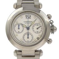 นาฬิกาข้อมือชาย Cartier Pasha C มือสอง โครโนกราฟ cal. 047 W31039M7 สแตนเลสสตีล อัตโนมัติ จอแสดงผลแบบ