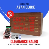 CLEARANCE SALE Pray Muslim Table Digital Azan Clock Jam Bluetooth Speaker Al Quran Zikir Al-Harameen