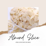 Almond Slice Organic Raw And Roasted (almond Slice Raw / Roasted Almond Slice) 250gr