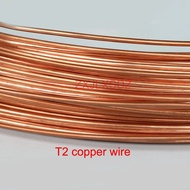 【✆New✆】 fka5 T2 Pure Copper Wire Red Copper Wire Conductive Solid Wire Fine Outer Diameter 0.2 0.3 0.4 0.5 0.6 0.8 1 1.2 1.5 2 2.5 3 4 5mm