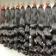 [Real Hair Extension Seamless Hair Extension] Big Wave Curly Hair Third Generation Feather Hair Exte