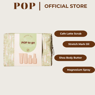POP to go Travel Kit (Stretch Mark Oil 30ml+ Shea Body Butter 50ml+ Café Latte Scrub (25g)+ Magnesiu