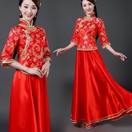 Female Xiaofengxian Suit with Long Skirt - Traditional Chinese Costume for Guzheng Dance Performance