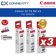 [Bundle of 3] Canon Ink Bottle GI-75 BK Black for MAXIFY GX2070 Canon GI75 Ink Bottle Canon GI 75 Bl