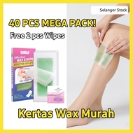 🇲🇾Ready Stock 40Pcs Sumax Wax Strips Hair Removal Kertas Wax Buang Bulu Body Underarm Waxing Paper
