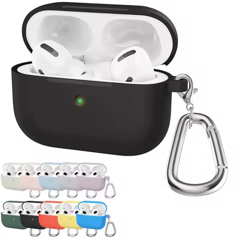 Soft Silicone Earphone Cover Headphone Protective Shell For Airpods 3 For Apple Airpods 3 With Keych