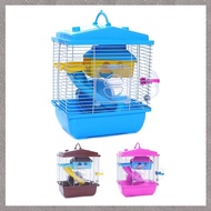 (VCBZ) Pet Cage Hamster Cottage with Transparent Skylight Double Layer House for Hamster Golden Hams