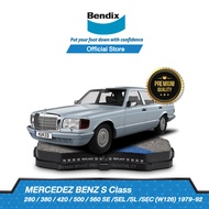 Bendix ผ้าเบรค BENZ (W126) 280 / 380 / 420 / 500 / 560 SE /SEL /SL /SEC (ปี 1979-92) ดิสเบรคหน้า+ดิส