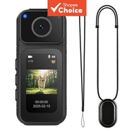 Video Camcorder Mini Camera Thumb Size Action Camera 2.7K HD Recording with 180° Rotatable Lens Trav
