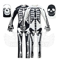 hiCosplayDy Kids Skeleton Fortnite Jumpsuit Cosplay Halloween Costume