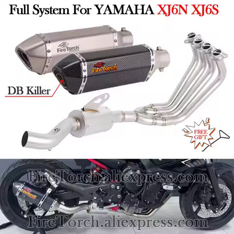 Slip On Full System For YAMAHA XJ6N XJ6S XJ6 S N 2009 - 2016 2017 Motorcycle Exhaust Front Link Pipe
