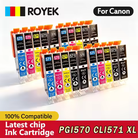 Canon Printer Ink Cartridge PGI 570 CLI 571 XL Compatible Ink Cartridge For Canon PIXMA MG5750 MG575