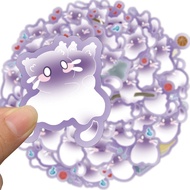 [Large Sticker]50pcs Purple Cartoon Ins Cat Tarot Aesthetic Graffiti Stickers for Luggage Skateboard