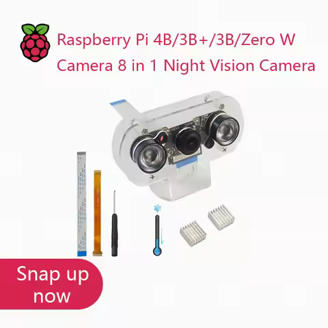 Raspberry Pi 4 Model B Camera 8 in 1 Night Vision Camera 60 130 Degree Camera + 50cm FFC for Raspber