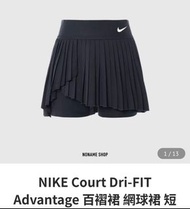 全新超熱門Nike 黑色Dri-Fit百摺網球裙 運動褲裙 夏天