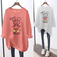 ❄ M-5XL 6 Color ❄ Plus Size 2020 Korean Long Sleeve T-shirt Blouse Baju Women Autumn Summer Loose Oversized Cartoon Printing Lengan Panjang Perempuan Tshirt Shirt Cloth Kemeja Labuh Viral Bigsize Ulzzang Unisex Winter Tops Clothes Clothing 928