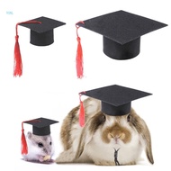 Vonl Lovely Hamster Bachelor Hat Soft Adjustable Headwear Headgears Graduation Hat for Festival Decoration Cosplay Cap