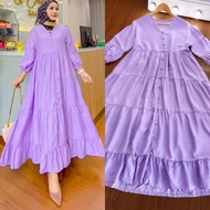 Midi Dress Polos Kancing Aktif Dres Terlaris Midi Dres Terbaru 2022