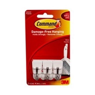 3M Command Small White Wire Hooks 225g 3 Hooks 4 Strips 17067 Damage-Free Hooks (Urbanware)