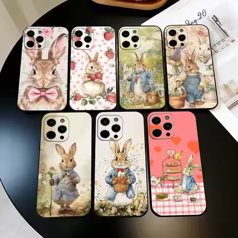 Cute R-Rabbit P-Peter-RP Phone Case Silicone Soft For IPhone 17 16 15 14 13 12 11 X XR Plus Pro Max 