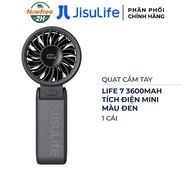 Quạt Cầm Tay Jisulife Tích Điện Mini Life 7, 3600mAh Màu Đen