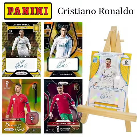 Cristiano Ronaldo Panini Football Stars Collectible Cards Refractive Laser Flashes Christmas Birthda