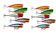 Lot of 10pcs Fishing Topwater Floating Popper Poper Lure 6.5cm 2.6" 9g Life-like Fishing Hooks