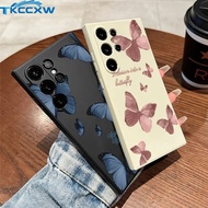 Vintage Romantic Butterfly Phone Case For Vivo Y58 Y18S Y28S X100 X90 X70 X60 X50 Pro IQOO Z7 Z7X V1