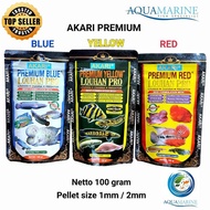 Animal Needs~[Best Seller] Akari Premium Yellow Blue/ Red Louhan Pro Channa Predator pellets 2mm - P