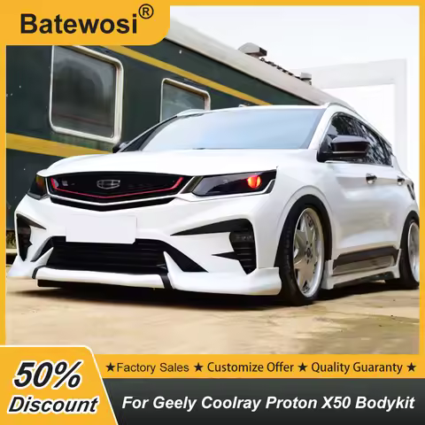 For Geely Coolray Proton X50 2019 2020 Bodykit Front Rear Bumper Lip Side Skirts Diffuser ABS Matt B