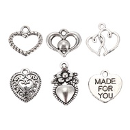 30pcs Mixed style Heart Pendants Charms Findings - Jewellery Making Findings for DIY Craft