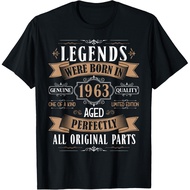 Men's cotton T-shirt Legends Born In 1963 62nd Birthday 62 Years Old Bday Men T-Shirt Fast Shipping 