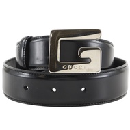 Gucci GUCCI G-buckle belt 037.394.0959 Leather Black G buckle Women's [Used]