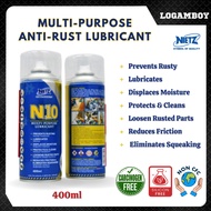 NIETZ  N10 MULTIPURPOSE LUBRICANT ANTI RUST Aerosol Spray 400ml Spray Anti Karat Pelincir