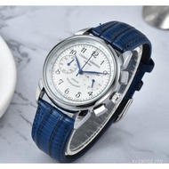 Cuervo Fashion Men's Business Watch Leather Strap Multifunctional Quartz Watch Casual Sports Watch G