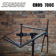 SEABOARD CR05 Ultralight through axle Road Bike Frame Carbon Fiber Front Fork 700*23/25/28c Renault 520 steel frame, TSUNAMI road bike frame including UNO seat tube bicycle