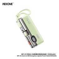 Wekome3c Certified Mini Capsule Power Bank 5,000mAh Comes with Line Power Bank Power Bank JL260814