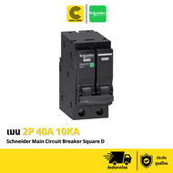 Schneider เมนเบรกเกอร์สแควร์ดี 2โพล 1เฟส 16 - 100 แอมป์ 10เคเอ รุ่น (2P 16A 10KA - 2P 100A 10KA / QO