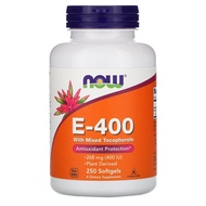 now Foods E-400 Mixed with Tocopherols 268 mg (400 IU) Antioxidant Protection Softgels