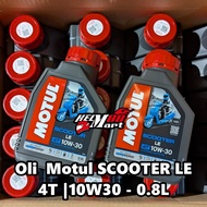 MOTUL SCOOTER LE 10W30 0.8 Liter Automatic Motorcycle Oil 110-150cc Motul 10W-30