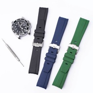 ทางเลือก สายนาฬิกา Rolex สีฟ้า-เขียว สีดำ น้ำ ผี อาร์ก ปาก ยาง สายนาฬิกาซิลิโคน ชาย 20/21 มม. อุปกรณ์เสริม