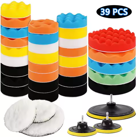 3 Inch Car Polishing Kit Polish Pad Car Polish Buffing Pad Abrasive Disc Sponge Foam Pads Polisher F