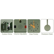 Cuckoo Clock with Chimer Minimalist Cuckoo Sound Clock with Pendulum Delicate Cuckoo Clock Bird Hous