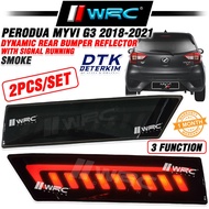 DTK Perodua Myvi G3 2018 - 2021 Dynamic Rear Bumper Reflector With Signal Running