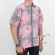 The Latest Men 's Batik Shirt Combination Trusmi Short Sleeve Cheap Promo For Work