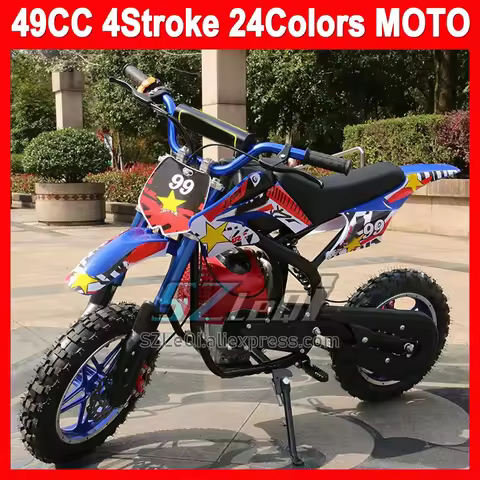 49CC 50CC 4 Stroke ATV OFF-road Gas-oline Motorcycle Green Blue Orange Red Racing MOTO Trail Dirt Bi