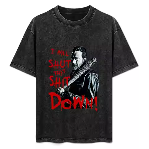 Negan T-Shirt Big Size Crew Neck T-Shirt