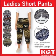 LADIES 3/4 PANTS COTTON Thailand ELEPHANT DESIGN GAJAH FREE SIZE SELUAR PENDEK PEREMPUAN