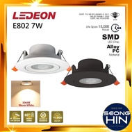 LEDEON 7W Led Eyeball Recessed E802 Downlight Round 3000K Warm White ceiling Spot Light Lampu siling